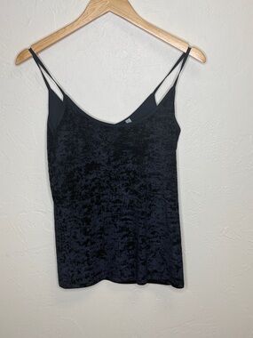 Vince Black Velvet-Effect Double-Strap Camisole